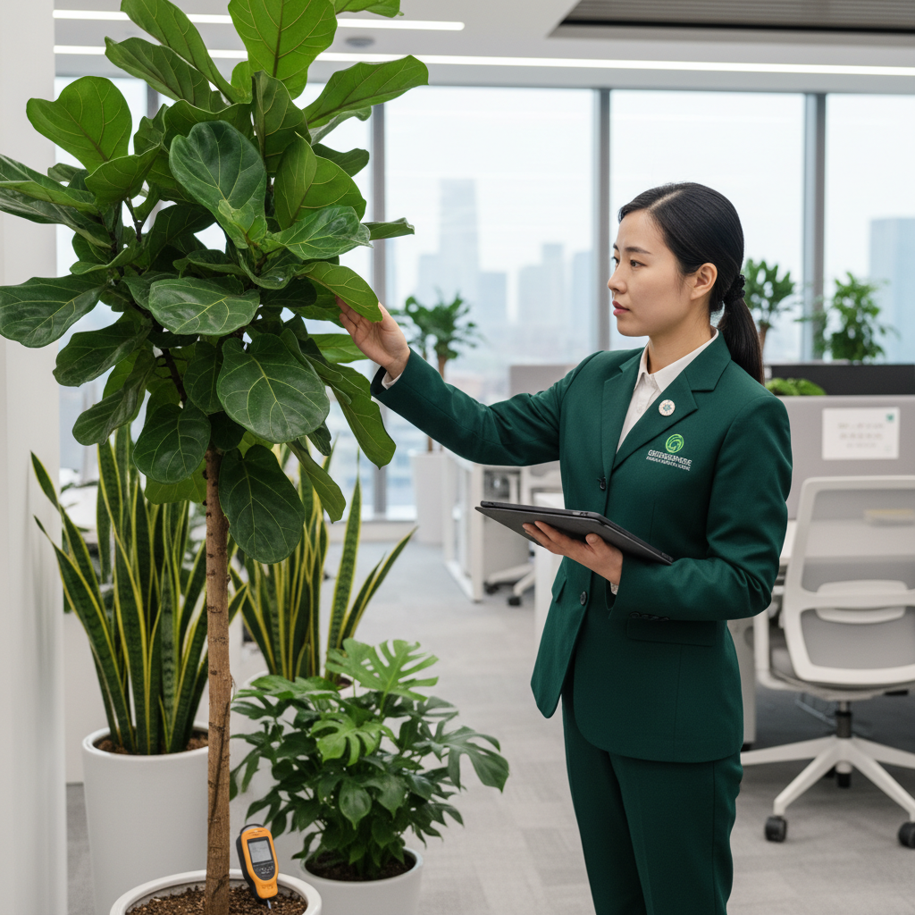 当绿植影响整体观感时，我们会主动处理